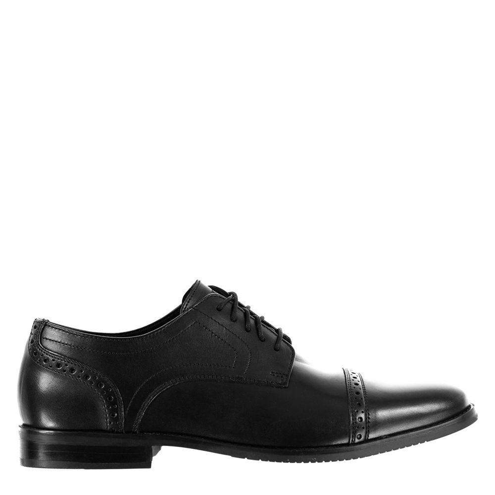 Rockport Men's Cap Dress Shoes - Black - USA (8093PFQIV)